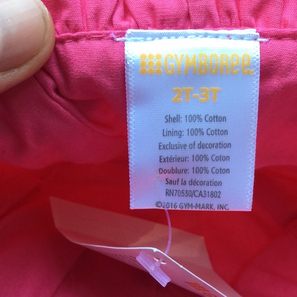 Gymboree 2-3t 💯 cotton pink butterfly hat NWT - Picture 5 of 6
